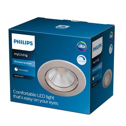 Philips - LED Stmievateľné podhľadové svietidlo LED/5,5W/230V