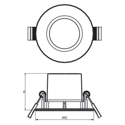 Philips - LED Stmievateľné podhľadové svietidlo LED/5,5W/230V