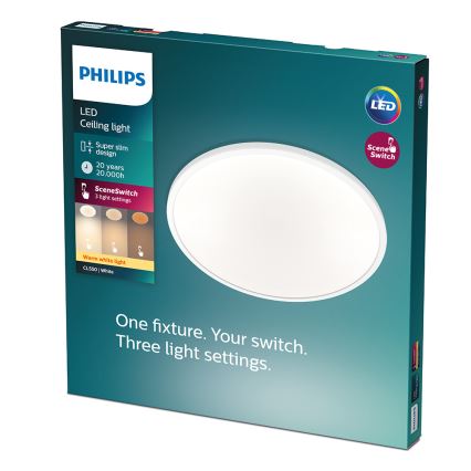 Philips - LED stmievateľné stropné svietidlo CLEAR LED/18W/230V 2700K