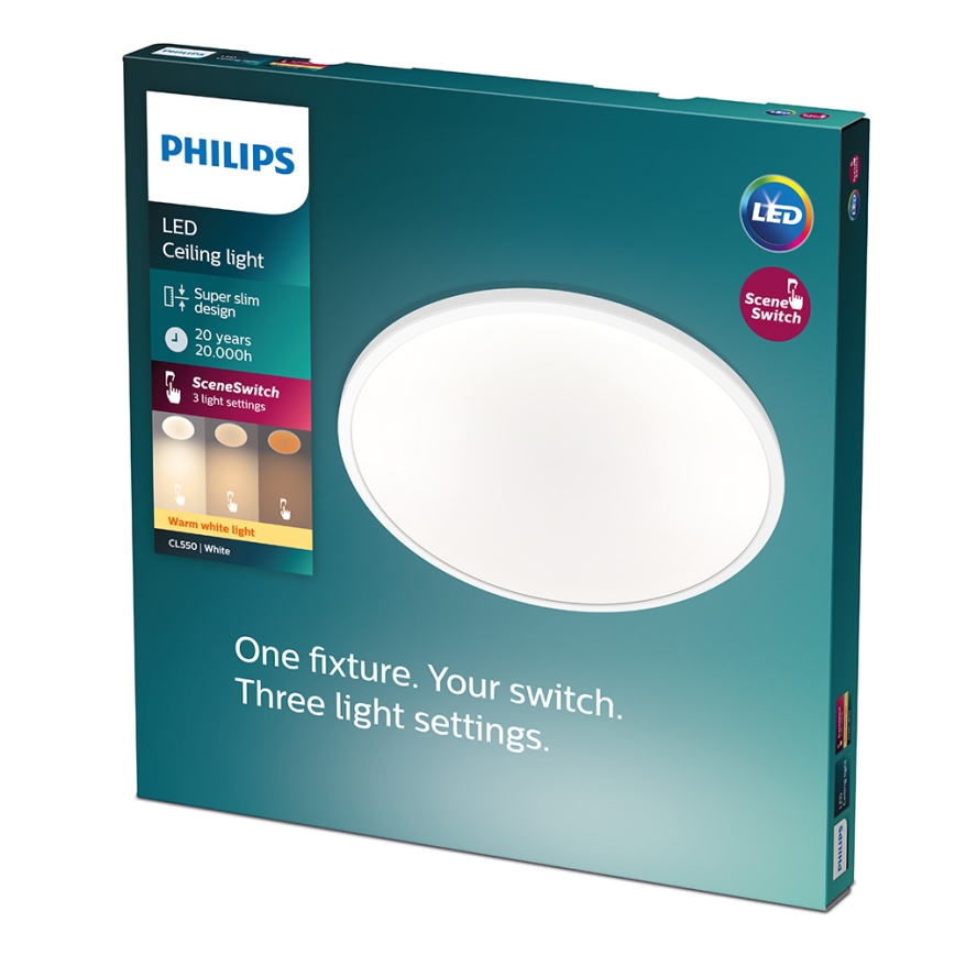 Philips - LED stmievateľné stropné svietidlo CLEAR LED/18W/230V 2700K