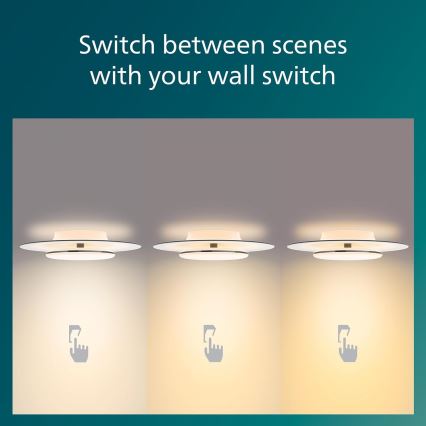 Philips- LED Stmievateľné stropné svietidlo SCENE SWITCH LED/30W/230V 2700K čierna