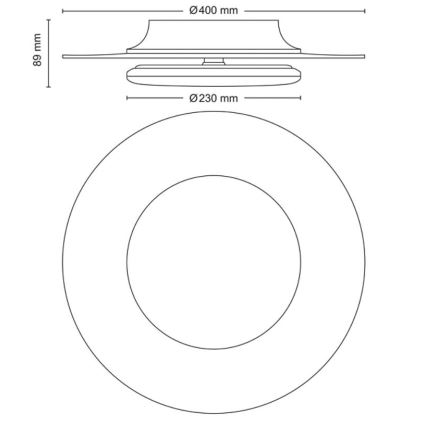 Philips- LED Stmievateľné stropné svietidlo SCENE SWITCH LED/30W/230V 2700K čierna