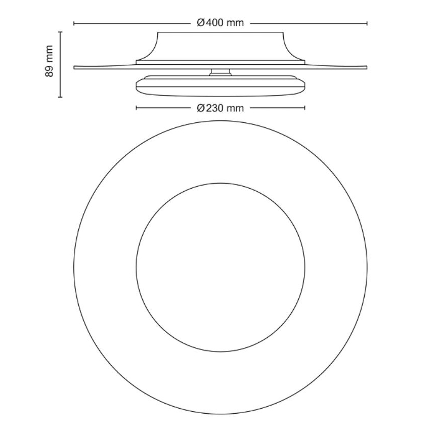 Philips- LED Stmievateľné stropné svietidlo SCENE SWITCH LED/30W/230V 2700K čierna