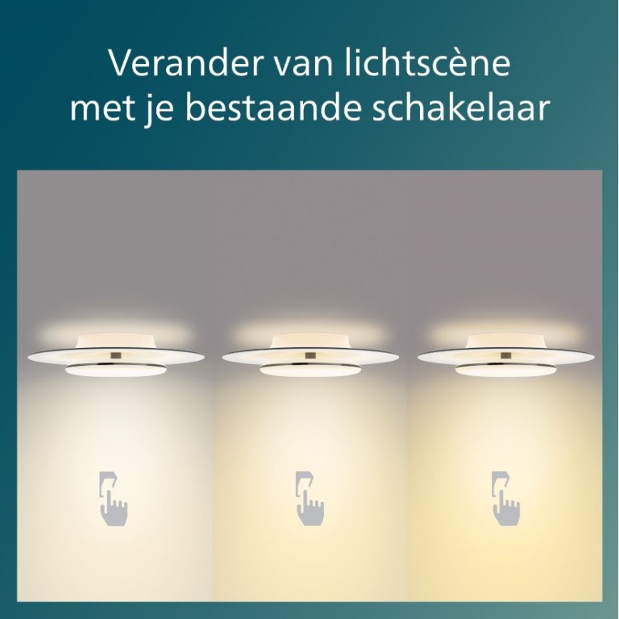 Philips- LED Stmievateľné stropné svietidlo SCENE SWITCH LED/40W/230V 2700K čierna