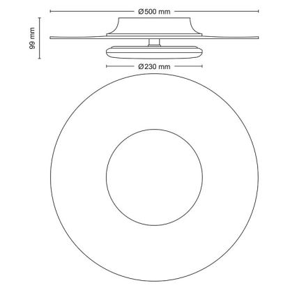 Philips- LED Stmievateľné stropné svietidlo SCENE SWITCH LED/40W/230V 4000K čierna