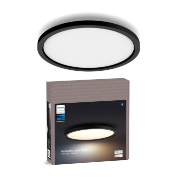 Philips - LED stmievateľné stropné svietidlo Hue AURELLE LED/21W/230V 2200-6500K priemer 39,5 cm čierne