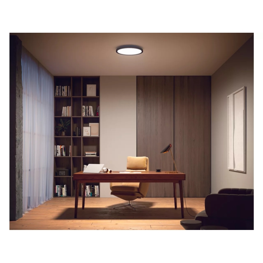 Philips - LED stmievateľné stropné svietidlo Hue AURELLE LED/21W/230V 2200-6500K priemer 39,5 cm čierne