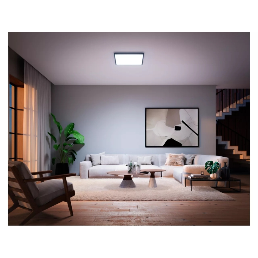 Philips - stmievateľné LED stropné svietidlo Hue AURELLE LED/39W/230V 2200-6500K 60x60 cm čierne
