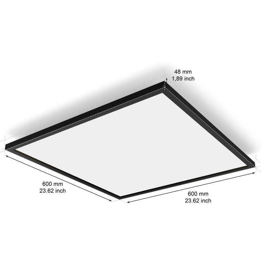 Philips - stmievateľné LED stropné svietidlo Hue AURELLE LED/39W/230V 2200-6500K 60x60 cm čierne