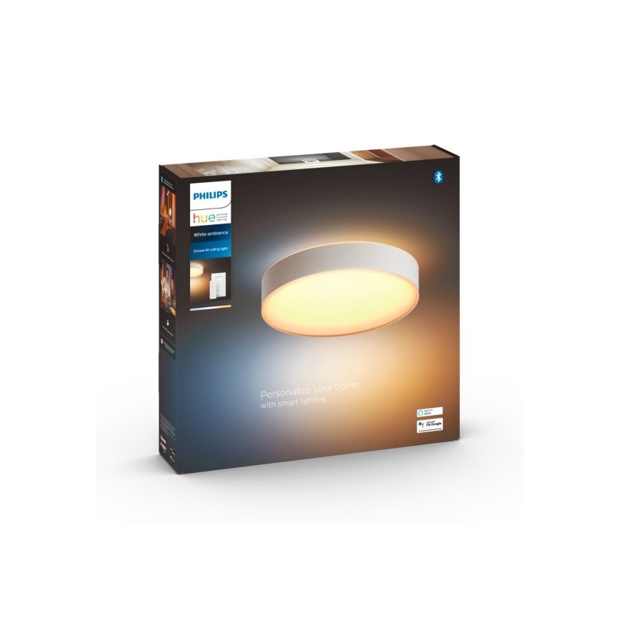 Philips - LED Stmievateľné stropné svietidlo Hue LED/19,2W/230V 2200-6500K pr. 381 mm biela + diaľkové ovládanie