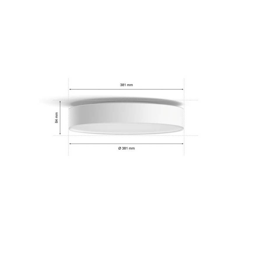 Philips - LED Stmievateľné stropné svietidlo Hue LED/19,2W/230V 2200-6500K pr. 381 mm biela + diaľkové ovládanie