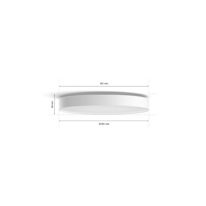 Philips - LED Stmievateľné stropné svietidlo Hue LED/48W/230V 2200-6500K pr. 551 mm biela + diaľkové ovládanie