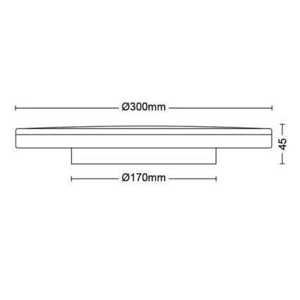 Philips - LED Stmievateľné stropné svietidlo SCENE SWITCH LED/18W/230V pr. 30 cm 2700K biela