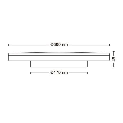 Philips - LED Stmievateľné stropné svietidlo SCENE SWITCH LED/18W/230V pr. 30 cm 4000K čierna