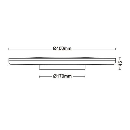 Philips - LED Stmievateľné stropné svietidlo SCENE SWITCH LED/22W/230V pr. 40 cm 4000K biela