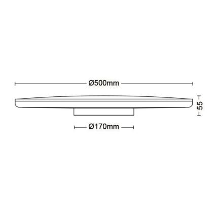 Philips - LED Stmievateľné stropné svietidlo SCENE SWITCH LED/36W/230V pr. 50 cm 4000K biela