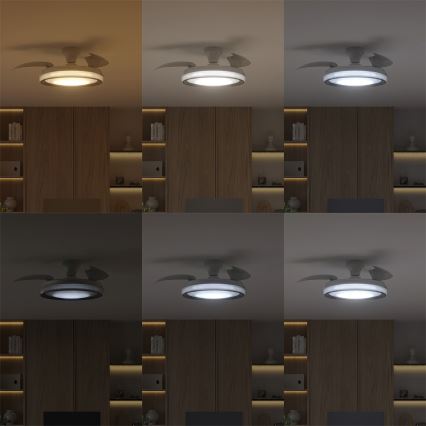 Philips - Stmievateľné LED stropné svietidlo s ventilátorom BLISS LED/35W/230V biela + diaľkové ovládanie