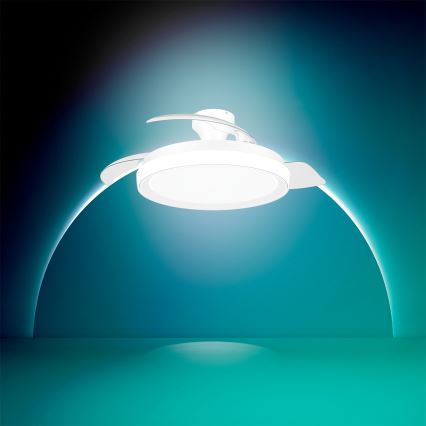 Philips - Stmievateľné LED stropné svietidlo s ventilátorom BLISS LED/35W/230V biela + diaľkové ovládanie