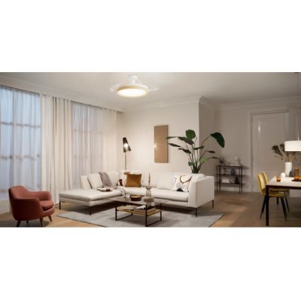 Philips - LED stmievateľné stropné svietidlo s ventilátorom BLISS LED/35W/230V hnedé + diaľkové ovládanie