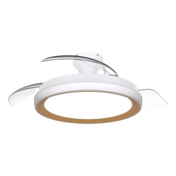 Philips - LED Stmievateľné stropné svietidlo s ventilátorom BLISS LED/35W/230V zlaté + diaľkové ovládanie