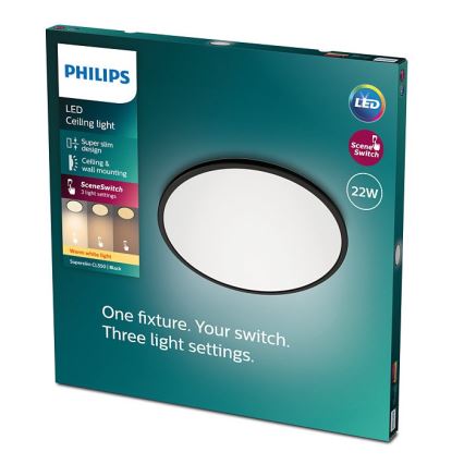 Philips - LED Stmievateľné stropné svietidlo SCENE SWITCH LED/22W/230V