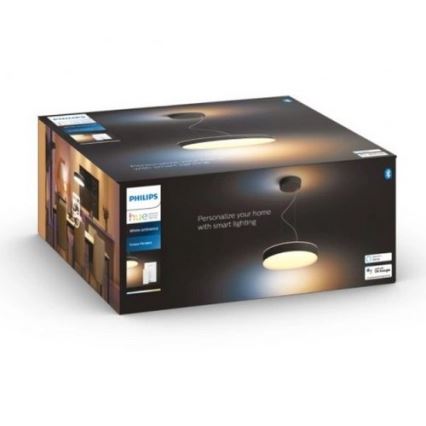 Philips - LED Stmievateľný luster na lanku Hue LED/33,5W/230V 2200-6500K čierna + diaľkové ovládanie