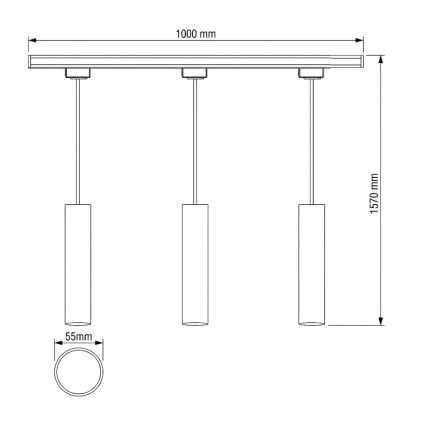Philips - LED RGBW stmievateľný luster na lane pre lištový systém EASYLINK HUE 3xGU10/4,7W/230V 2200-6500K 1m biela