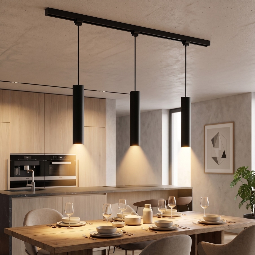 Philips - LED stmievateľný luster na lane v lištovom systéme EASYLINK 3xGU10/7W/230V 2200-2700K 1m čierny
