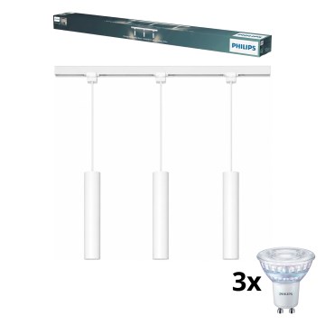 Philips - LED stmievateľný luster na lanku v lištovom systéme EASYLINK 3xGU10/7W/230V 2200-2700K 1m biela