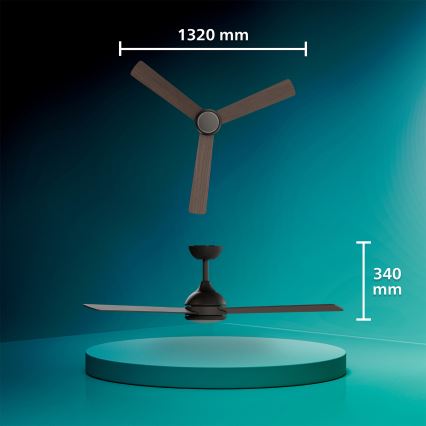 Philips - LED Stmievateľný stropný ventilátor CIVX LED/24W/230V + diaľkové ovládanie