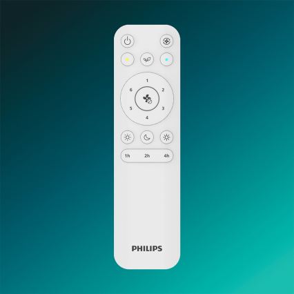 Philips - LED stmievateľný stropný ventilátor OLAS LED/24W/230V priemer 132 cm čierna/hnedá + diaľkové ovládanie