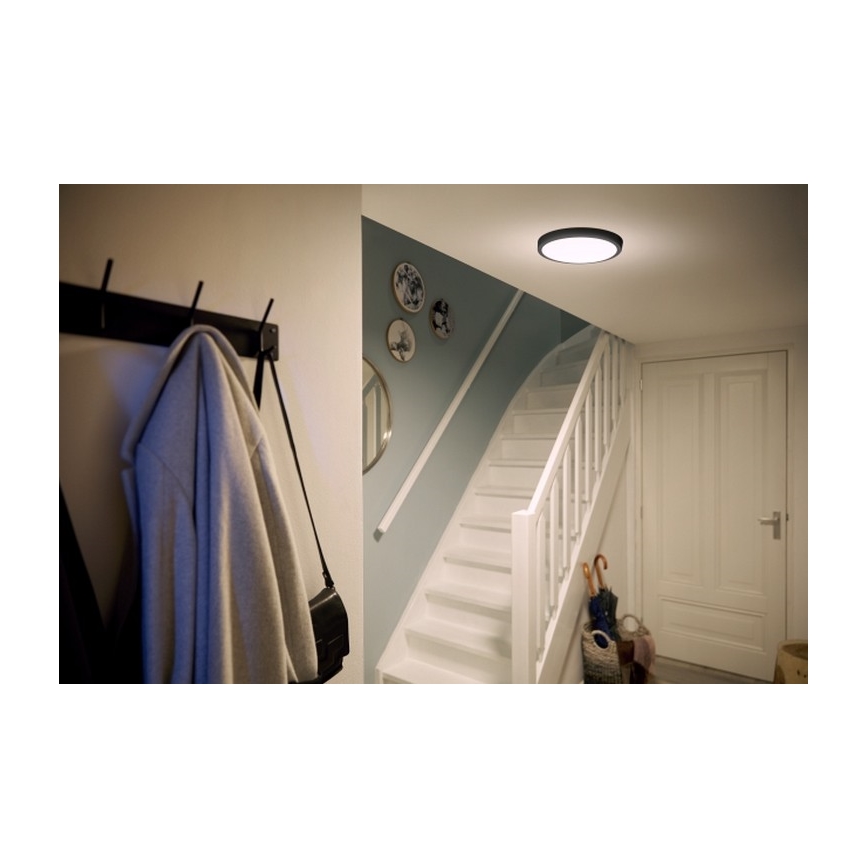Philips - LED Stropné svietidlo LED/12W/230V 2700K čierna