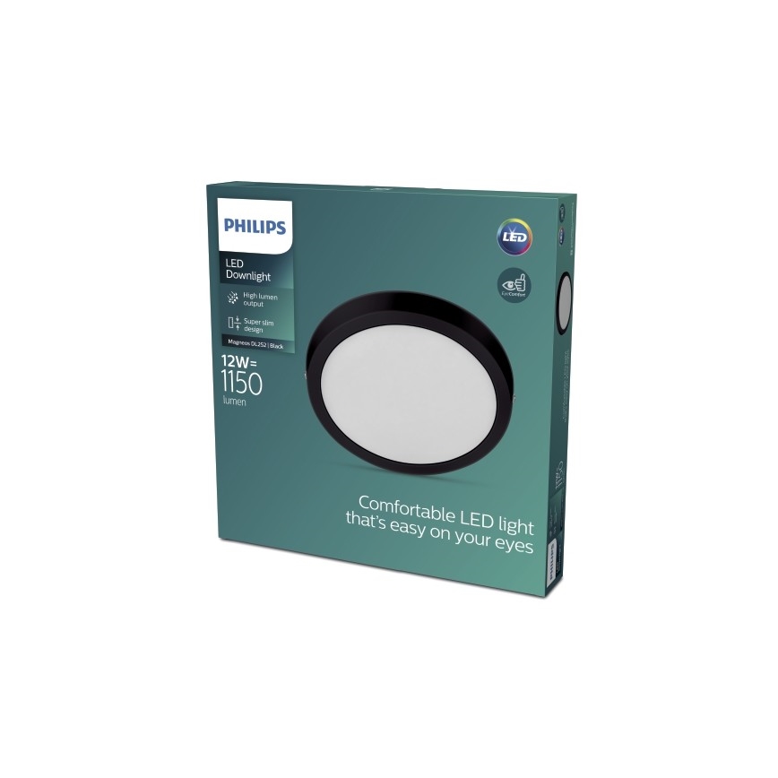 Philips - LED Stropné svietidlo LED/12W/230V 2700K čierna