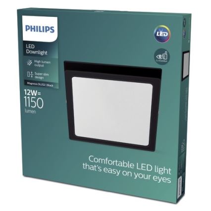 Philips - LED Stropné svietidlo LED/12W/230V 2700K čierna