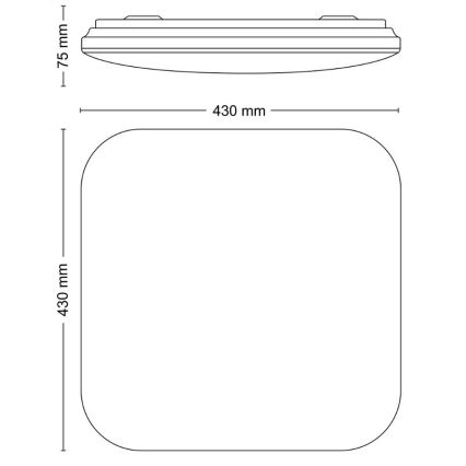 Philips - LED Stropné svietidlo LED/24W/230V 2700K