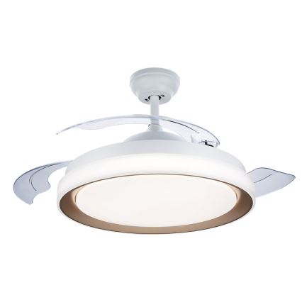 Philips-LED Stropné svietidlo s ventilátorom LED/35W/230V 5500/4000/2700K + diaľkové ovládanie zlatá