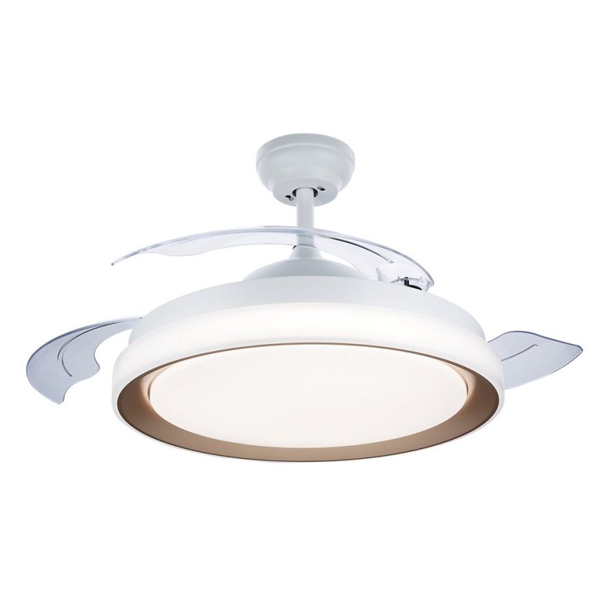 Philips-LED Stropné svietidlo s ventilátorom LED/35W/230V 5500/4000/2700K + diaľkové ovládanie zlatá