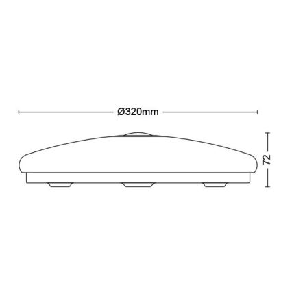 Philips - LED Stropné svietidlo so senzorom LED/16W/230V 4000K