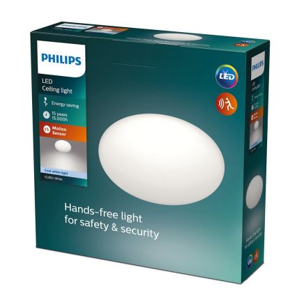 Philips - LED Stropné svietidlo so senzorom 1xLED/12W/230V 4000K