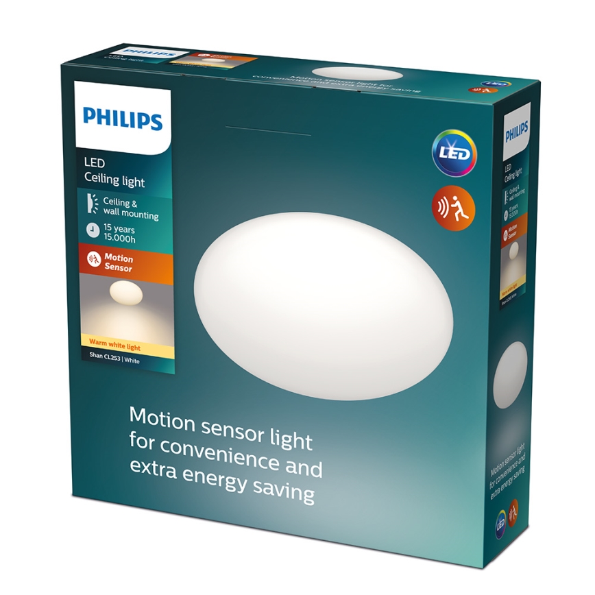 Philips - LED stropné svietidlo so senzorom LED/12W/230V 2700K