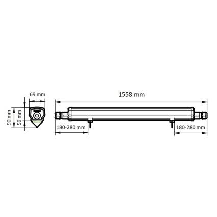 Philips - LED Technické žiarivkové svietidlo LED/46W/230V IP66 4000K