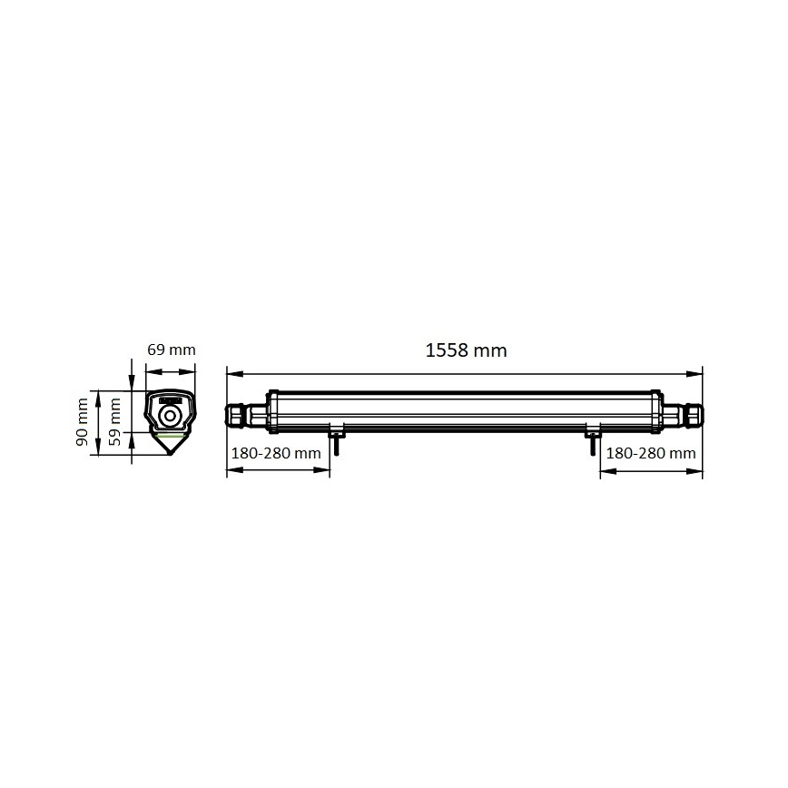 Philips - LED Technické žiarivkové svietidlo LED/46W/230V IP66 4000K