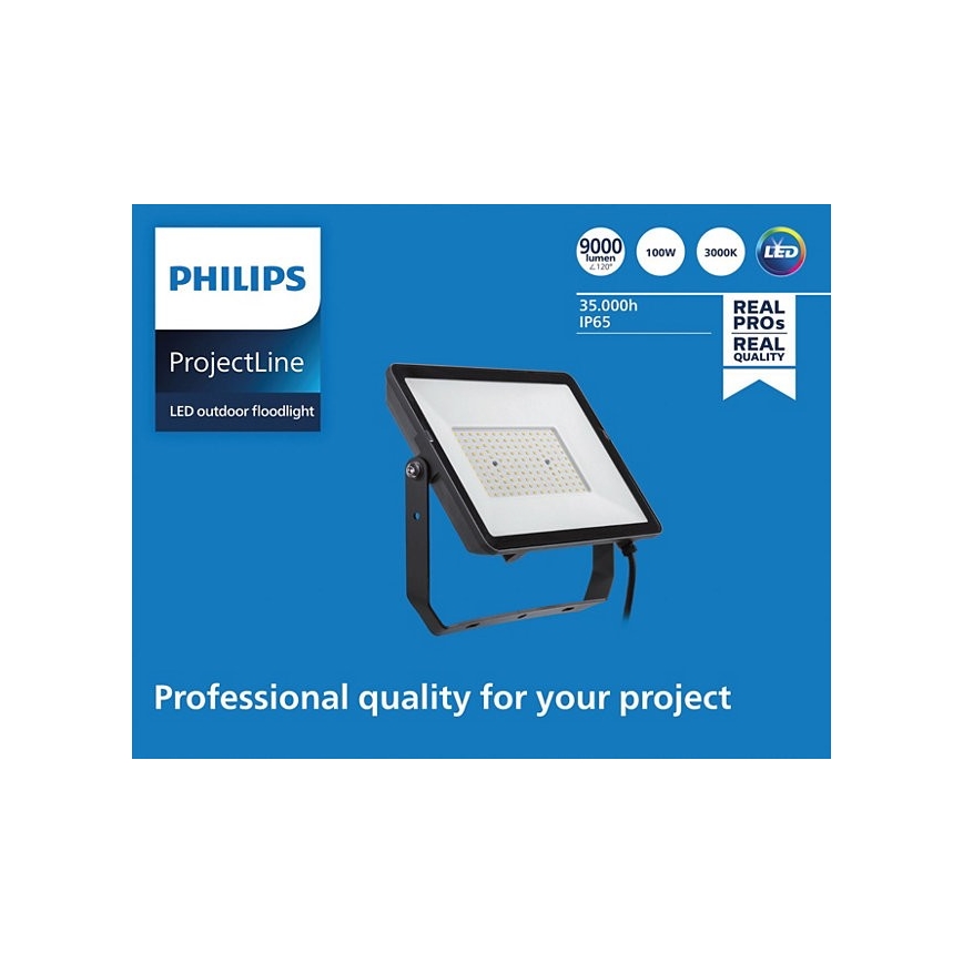 Philips - LED Vonkajší reflektor PROJECTLINE LED/100W/230V IP65 3000K