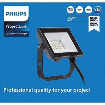 Philips - LED Vonkajší reflektor PROJECTLINE LED/10W/230V IP65 3000K