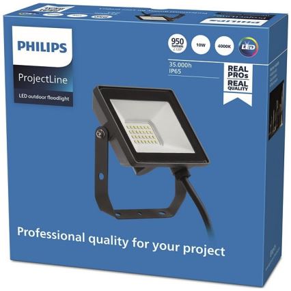 Philips - LED Vonkajší reflektor PROJECTLINE LED/10W/230V IP65 4000K