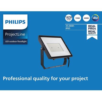 Philips - LED Vonkajší reflektor PROJECTLINE LED/150W/230V IP65 4000K