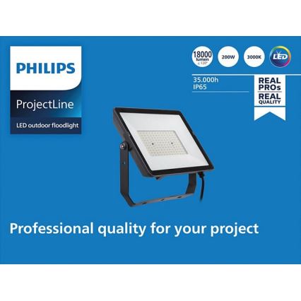 Philips - LED Vonkajší reflektor PROJECTLINE LED/200W/230V IP65 3000K