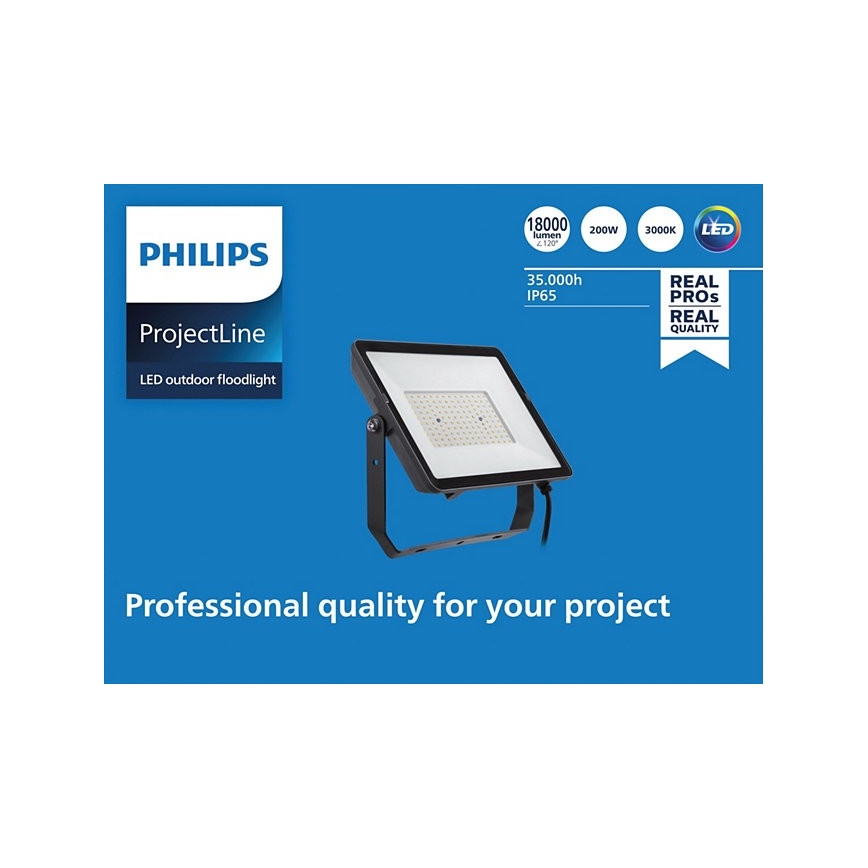 Philips - LED Vonkajší reflektor PROJECTLINE LED/200W/230V IP65 3000K