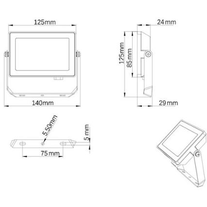 Philips - LED Vonkajší reflektor PROJECTLINE LED/20W/230V IP65 3000K