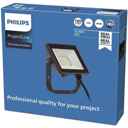 Philips - LED Vonkajší reflektor PROJECTLINE LED/20W/230V IP65 4000K